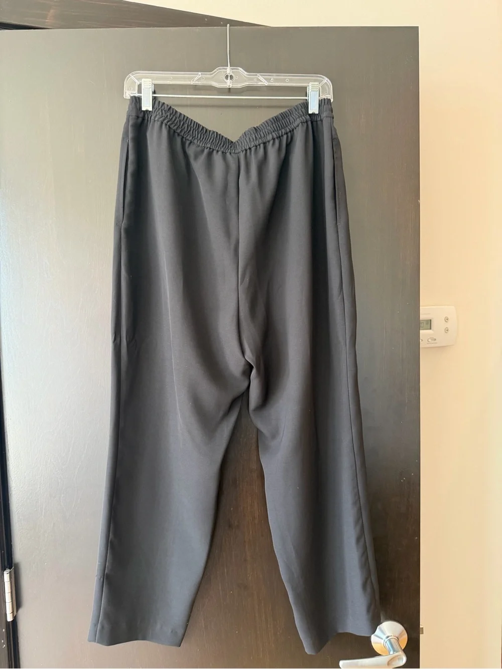 Zara Black Drapey Drawstring Ankle Pants L